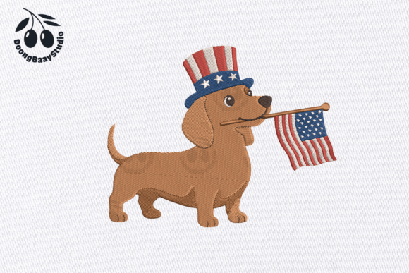 American Flag Dachshund Embroidery Review