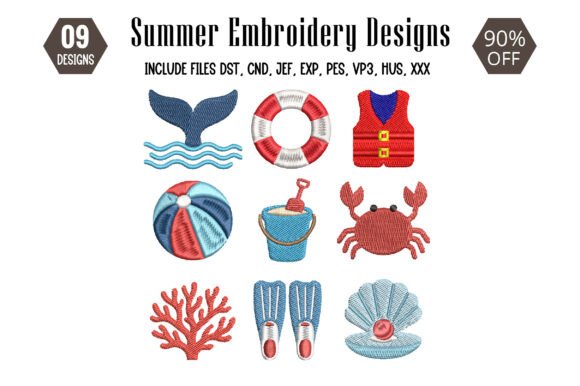 Coastal Summer Embroidery Design Review