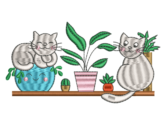 Cute Cats and Plants Embroidery Review