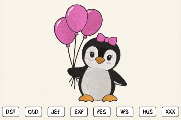 Cute Penguin Embroidery Design File Review