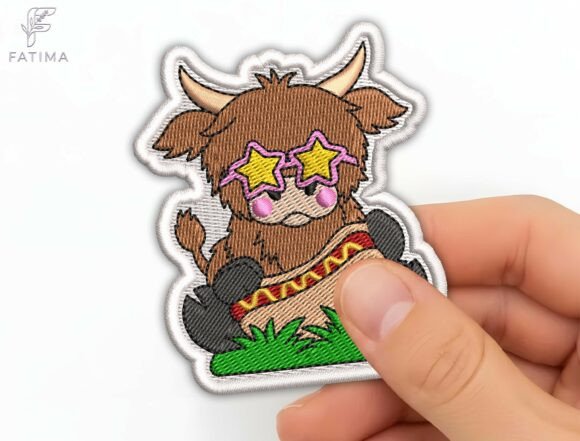Highland Cow Patch Embroidery Design Review