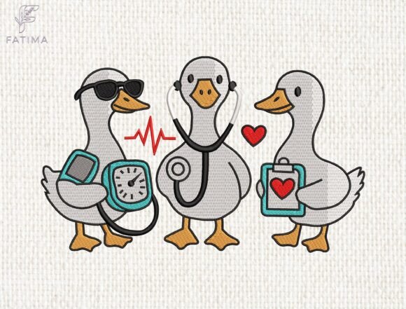 Medical Duck Trio Embroidery Design Review