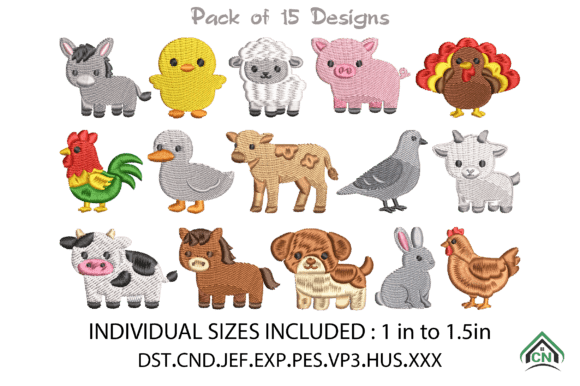 Mini Farm Animals Embroidery Bundle Review