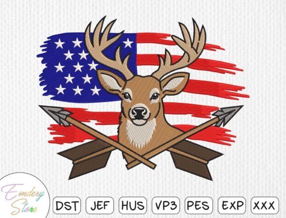 Patriotic Deer Embroidery Design Review