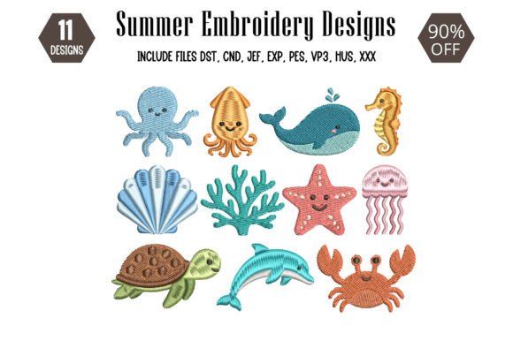 Sea Animals Embroidery Design Review