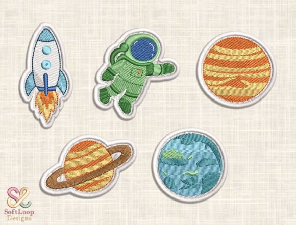 Space Adventure Embroidery Patch Set Review