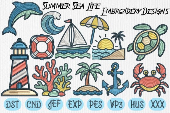 Summer Sea Life Embroidery Designs Review