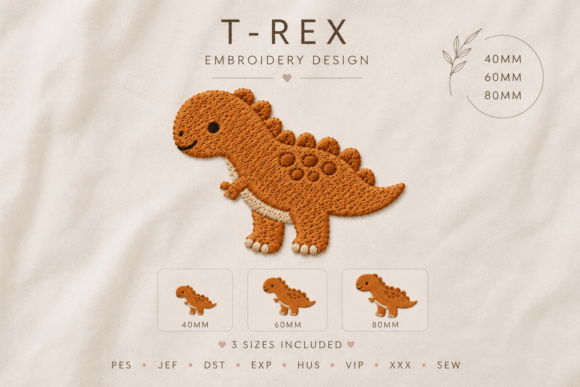 T-Rex Dinosaur Embroidery Design Review