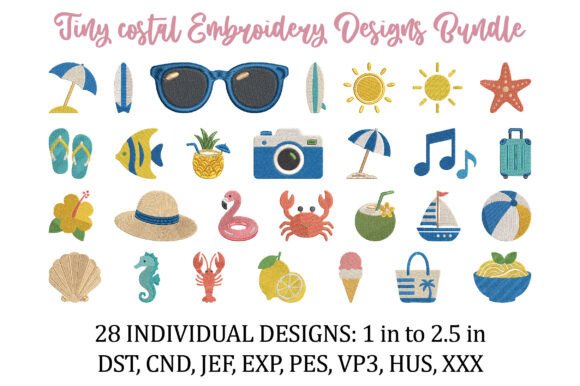 Tiny Coastal Embroidery Designs Bundle Review